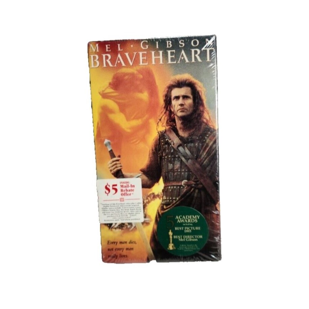 Braveheart VHS 2-Tape Set Mel Gibson 1995 Movie NEW SEALED Video Movie